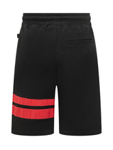 GCDS - Sweat Shorts with Contrast Bands - Black - LIDIASHOPPING® - Official Website