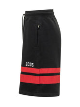 GCDS - Sweat Shorts with Contrast Bands - Black - LIDIASHOPPING® - Official Website