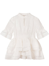 TWIN-SET - Short Sleeve Dress with Lace Inserts - White - LIDIASHOPPING® - Official Website