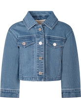 TWIN-SET - Cropped Denim Jacket with Pockets - Blue - LIDIASHOPPING® - Official Website