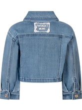 TWIN-SET - Cropped Denim Jacket with Pockets - Blue - LIDIASHOPPING® - Official Website