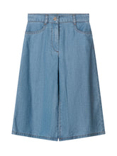 TWIN-SET - Wide Leg Denim Trousers - Blue - LIDIASHOPPING® - Official Website