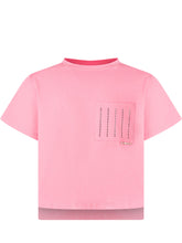 TWIN-SET - T-shirt with Decorated Pocket - Pink - LIDIASHOPPING® - Official Website