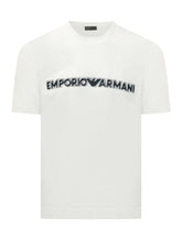 EMPORIO ARMANI - T-shirt con Logo Frontale - Bianco - LIDIASHOPPING® - Official Website