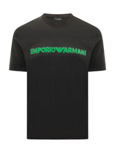 EMPORIO ARMANI - T-shirt with Embroidered Logo - Black - LIDIASHOPPING® - Official Website
