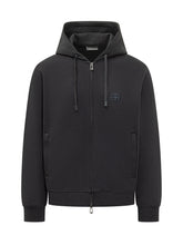 EMPORIO ARMANI - Felpa con Cappuccio e Zip - Blu - LIDIASHOPPING® - Official Website