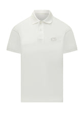 EMPORIO ARMANI - Polo Shirt with Embroidered Logo - White - LIDIASHOPPING® - Official Website