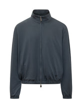 EMPORIO ARMANI - Giacca Blouson con Zip e Collo Alto - Blu - LIDIASHOPPING® - Official Website