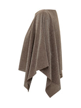 EXTERIOR - Mantella Ampia con Bordi Asimmetrici - Marrone - LIDIASHOPPING® - Official Website