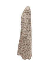 EXTERIOR - Long Chevron Pattern Cardigan - Beige - LIDIASHOPPING® - Official Website