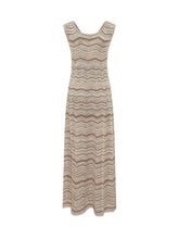 EXTERIOR - Abito Lungo Senza Maniche con Motivo Chevron - Beige - LIDIASHOPPING® - Official Website