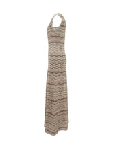 EXTERIOR - Abito Lungo Senza Maniche con Motivo Chevron - Beige - LIDIASHOPPING® - Official Website