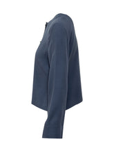 EMPORIO ARMANI - Giacca con Collo alla Coreana e Chiusura con Ganci - Blu - LIDIASHOPPING® - Official Website