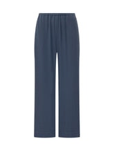 EMPORIO ARMANI - Trousers with Elastic Waist and Straight Leg - Blue - LIDIASHOPPING® - Official Website