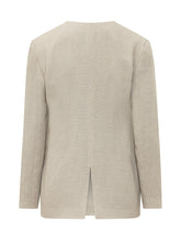 EMPORIO ARMANI - V Neck Blazer with Pockets - Beige - LIDIASHOPPING® - Official Website