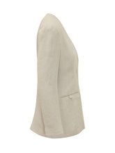 EMPORIO ARMANI - V Neck Blazer with Pockets - Beige - LIDIASHOPPING® - Official Website
