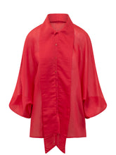 SOSUE - Blusa con Colletto e Maniche Ampie - Rosso | Lidia Shopping | Official Website