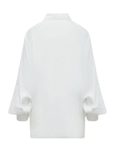 SOSUE - Blouse with Collar and Wide Sleeves - White - LIDIASHOPPING® - Official Website