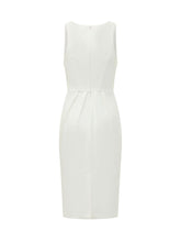 ELISABETTA FRANCHI - Abito Midi Senza Maniche con Pieghe - Bianco | Lidia Shopping | Official Website