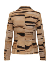 ELISABETTA FRANCHI - Blazer with Lapels and Abstract Pattern - Multicolor - LIDIASHOPPING® - Official Website