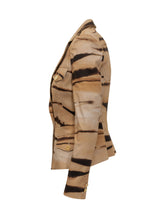 ELISABETTA FRANCHI - Blazer with Lapels and Abstract Pattern - Multicolor - LIDIASHOPPING® - Official Website