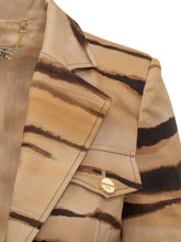 ELISABETTA FRANCHI - Blazer with Lapels and Abstract Pattern - Multicolor - LIDIASHOPPING® - Official Website