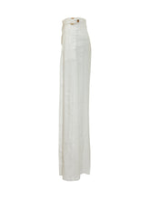 ELISABETTA FRANCHI - Pantalone a Vita Alta e Gamba Larga - Bianco | Lidia Shopping | Official Website