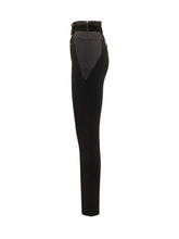 ELISABETTA FRANCHI - Pantalone a Vita Alta con Cintura e Dettagli Metallici - Nero - LIDIASHOPPING® - Official Website
