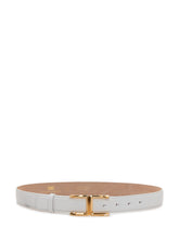 ELISABETTA FRANCHI - Belt with Logo Buckle - White - LIDIASHOPPING® - Official Website