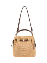 TORY BURCH - Romy Straw Buck Bag with Handle - Beige | Lidia Shopping ® | Official Website