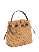 TORY BURCH - Romy Straw Buck Bag with Handle - Beige | Lidia Shopping ® | Official Website
