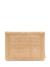 TORY BURCH - Pochette Ella Hand con Logo - Beige | Lidia Shopping | Official Website