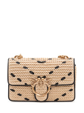 PINKO - Shoulder Bag with Flap and Logo - Beige - LIDIASHOPPING® - Official Website