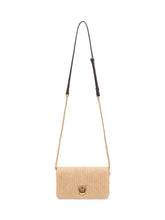PINKO - Click Soft Bag with Flap and Woven Texture - Beige - LIDIASHOPPING® - Official Website
