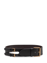 PINKO - Double Buckle Belt - Brown - LIDIASHOPPING® - Official Website