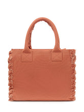 PINKO - Canvas Shopper Bag with Logo - Brown - LIDIASHOPPING® - Official Website