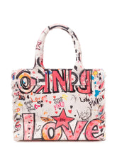 PINKO - Borsa Shopper in Canvas with Print - Multicolor - LIDIASHOPPING® - Official Website