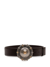PINKO - Belt with Engraved Round Buckle - Brown - LIDIASHOPPING® - Official Website