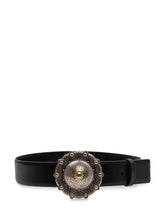 PINKO - Cintura con Fibbia Rotonda Incisa - Nero - LIDIASHOPPING® - Official Website