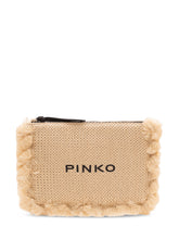 PINKO - Raffia Flat Handle Bag - Beige - LIDIASHOPPING® - Official Website