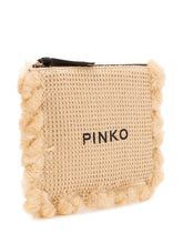 PINKO - Raffia Flat Handle Bag - Beige - LIDIASHOPPING® - Official Website