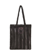 PINKO - Raffia Easy Tote Bag - Black | Lidia Shopping ® | Official Website