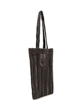 PINKO - Borsa Easy Tote in Rafia con Manici - Nero | Lidia Shopping | Official Website