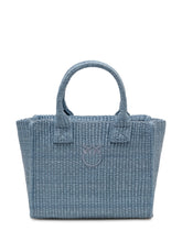 PINKO - Borsa Beach Shopper Mini con Manici - Blu - LIDIASHOPPING® - Official Website