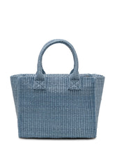 PINKO - Borsa Beach Shopper Mini con Manici - Blu - LIDIASHOPPING® - Official Website