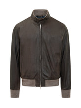 RENZO CENCI - Bomber con Collo Alto e Zip - Marrone - LIDIASHOPPING® - Official Website