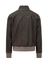 RENZO CENCI - Bomber con Collo Alto e Zip - Marrone - LIDIASHOPPING® - Official Website
