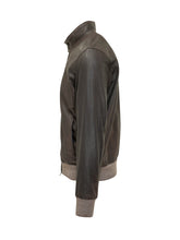 RENZO CENCI - Bomber con Collo Alto e Zip - Marrone - LIDIASHOPPING® - Official Website