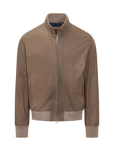 RENZO CENCI - Bomber con Collo Alto e Zip - Marrone - LIDIASHOPPING® - Official Website