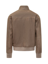 RENZO CENCI - Bomber con Collo Alto e Zip - Marrone - LIDIASHOPPING® - Official Website